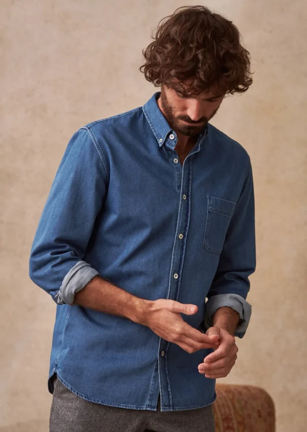 Sezane Hemd Miles< Denim-Hemden | Denim