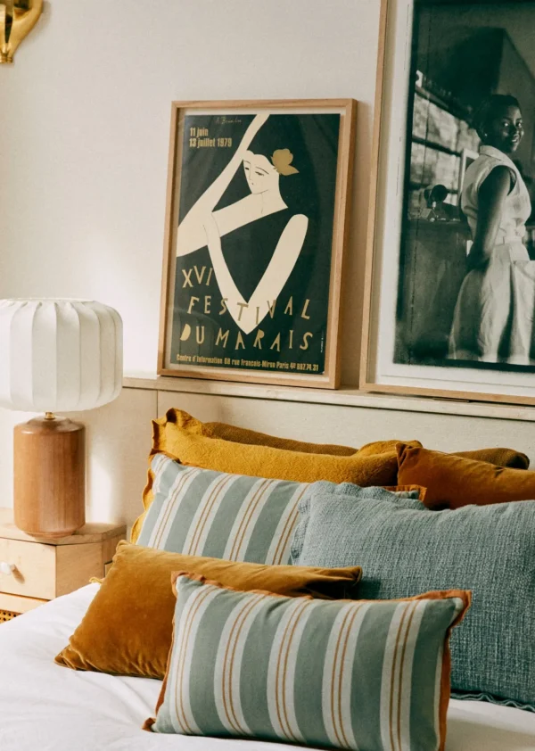 Sezane Kissen Streifen Amalfi -  Großes Modell< Textilien